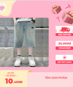 Quần ngố  cá tính cho bé trai