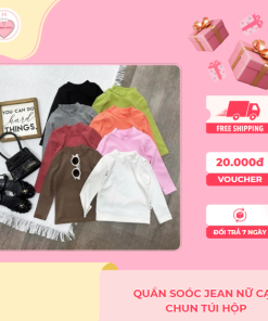 Áo Thun Cổ Lọ (Cổ 3 Phân) Dài Tay Basic Cho Bé – Chất Liệu Mềm Mại, Đa Năng Cho Mọi Mùa