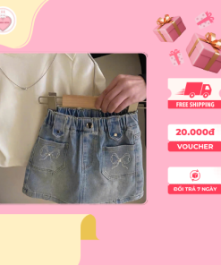 Quần shorts jeans cá tính cho bé gái