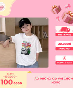 Áo Phông Kid Vai Chờm In Ngực