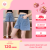 Quần soóc jean nữ cạp chun túi hộp