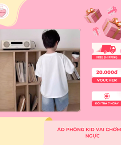 Áo Phông Kid Vai Chờm In Ngực