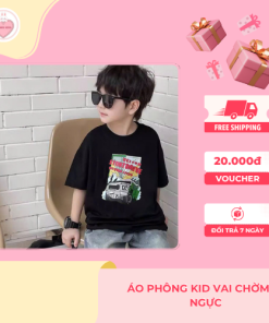 Áo Phông Kid Vai Chờm In Ngực