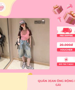Quần Jean Ống Rộng Bé Gái