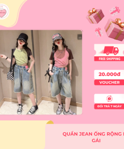Quần Jean Ống Rộng Bé Gái